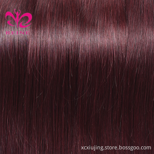 2019 big sales 8A Grade Unprocessed Indian Human Hair dak red T color Straight Hair Weft with wholesale price
